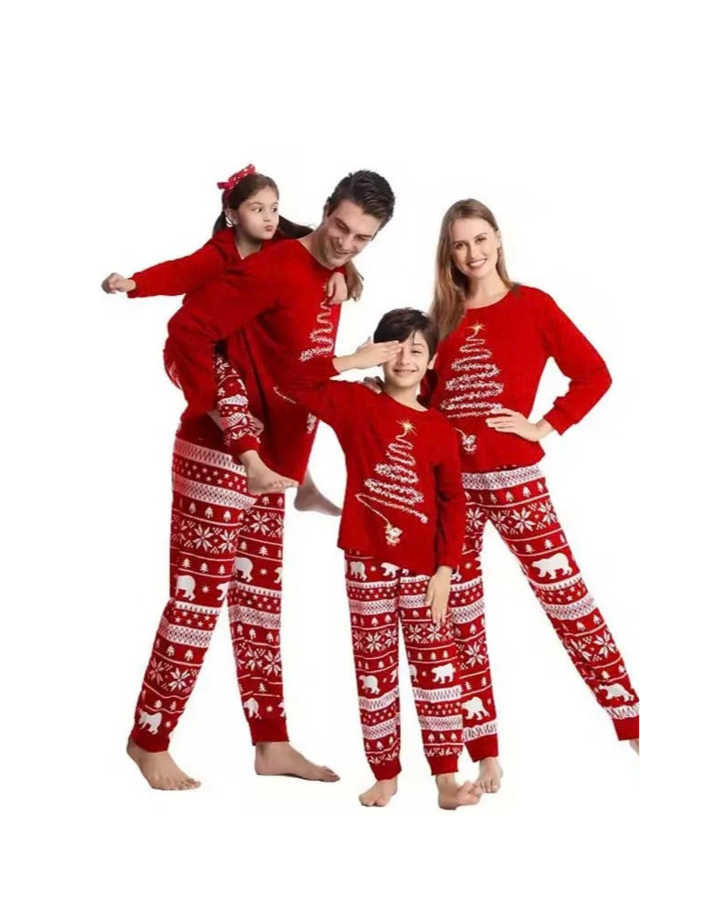Pijama Navideño Familiar a Juego - Punto Suave