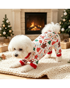 Pijama Navideño para Perro - Jengibre y Papá Noel