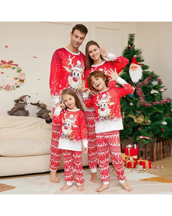 Pijama Navideño Familiar a Juego - Renos