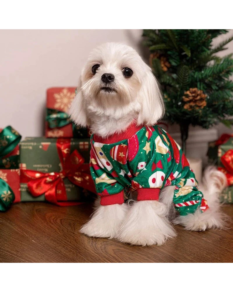 Pijama Navideño para Perro - Adornos Navideños