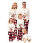 Pijama Navideño Familiar a Juego con Mascota - Reno