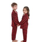 Pijama Navideño para Niños - Cuadros Rojos